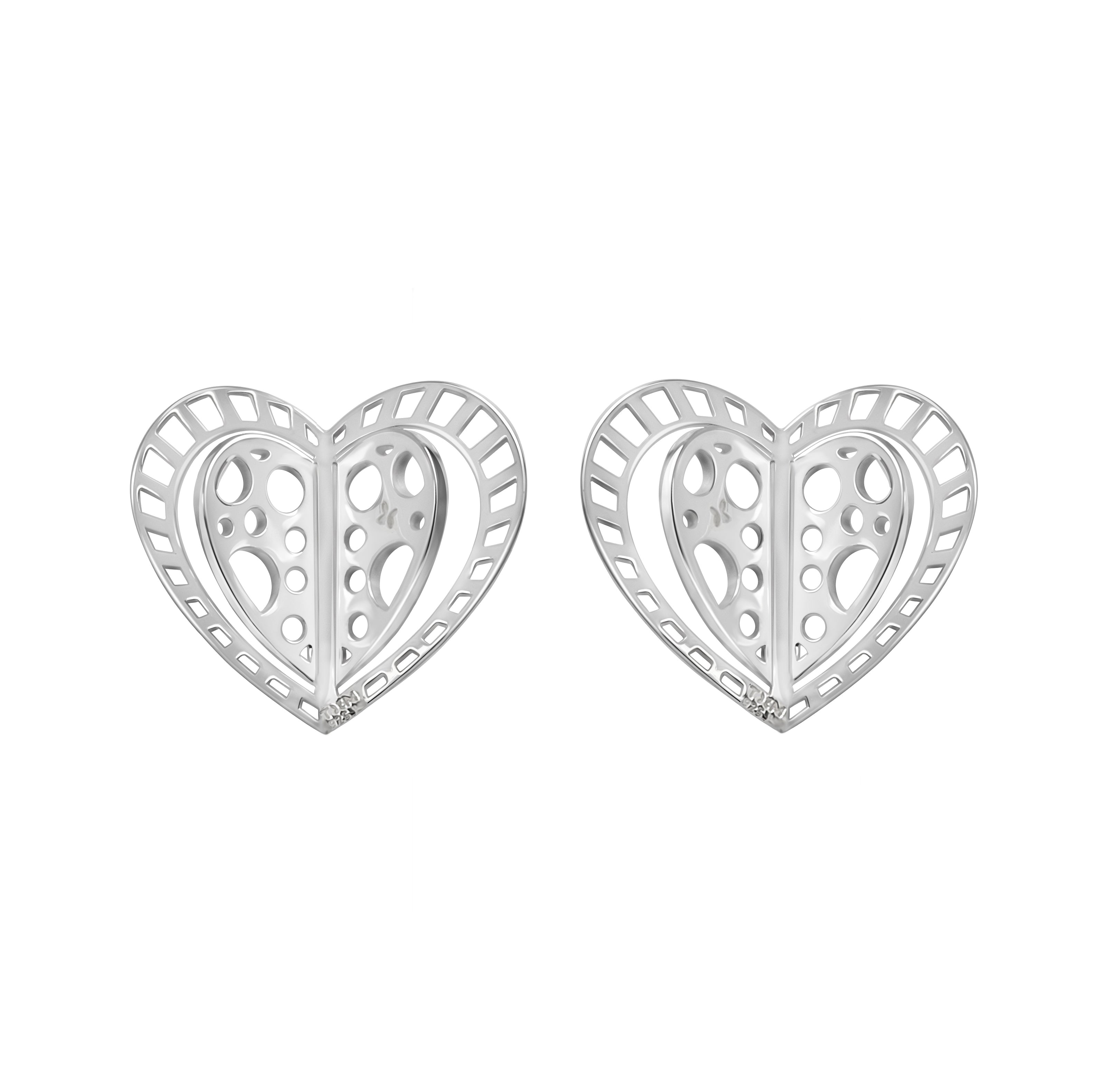 Broqueles Valentina con Corazón Círculos