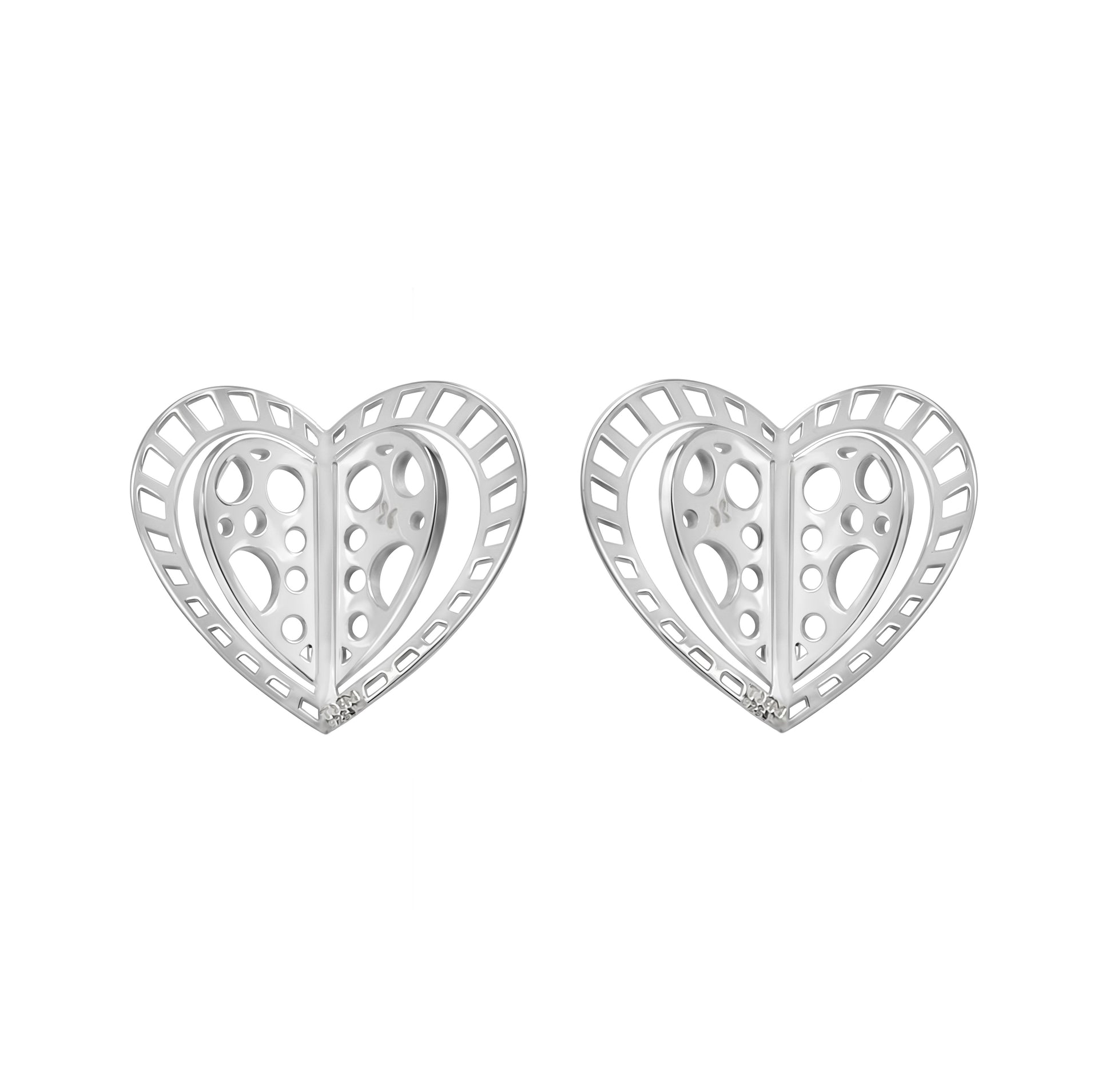 Broqueles Valentina con Corazón Círculos