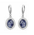 Aretes Plata 925 Motivos Flores Azul - Tanya Moss