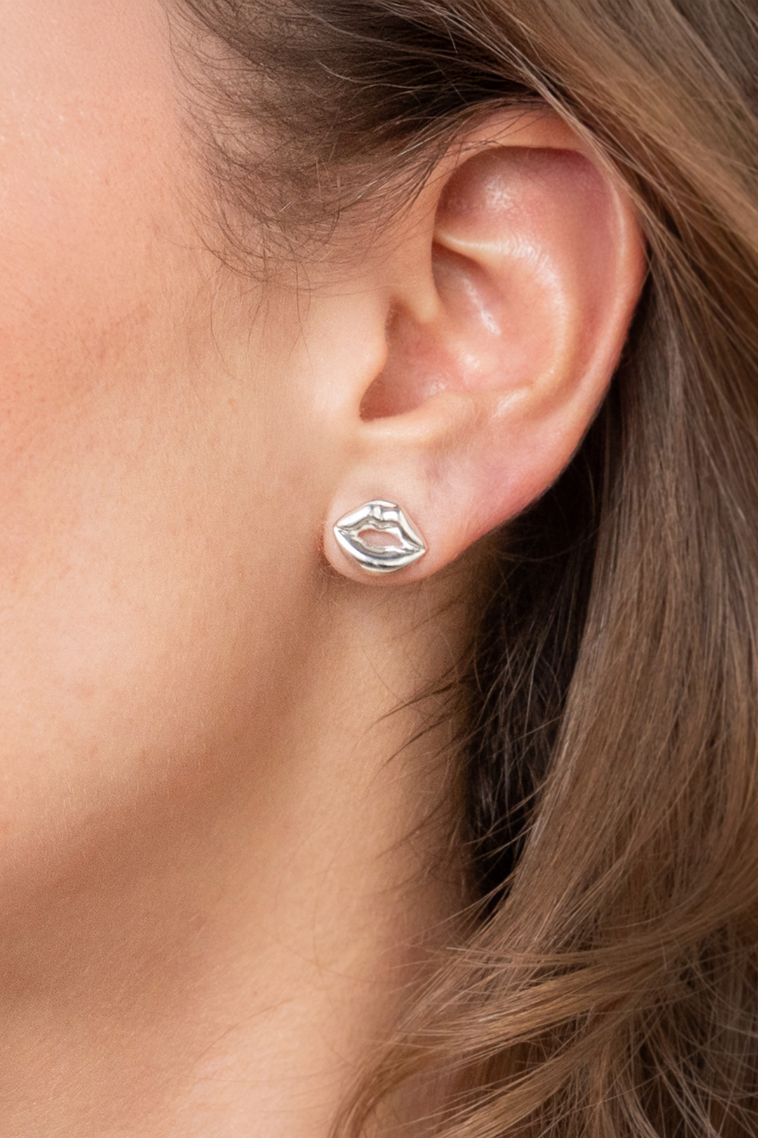 Broqueles Mujer Plata 925 Ecos Labios