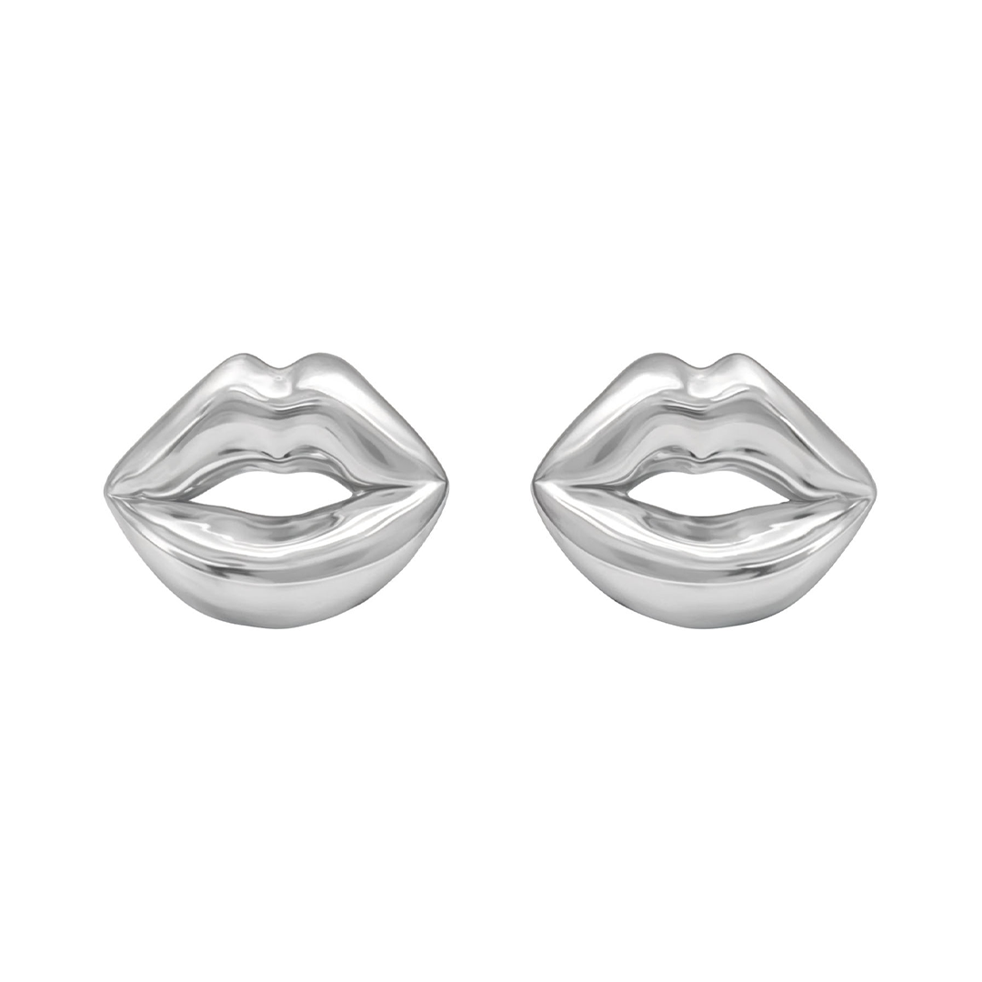 Broqueles Mujer Plata 925 Ecos Labios