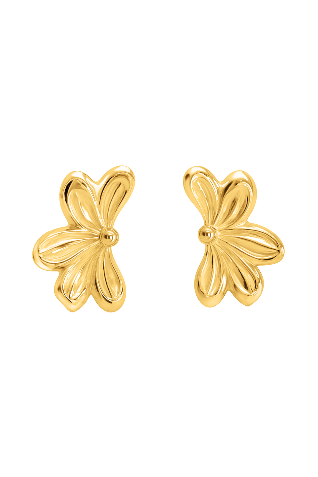 Broqueles Media Flor Dorado