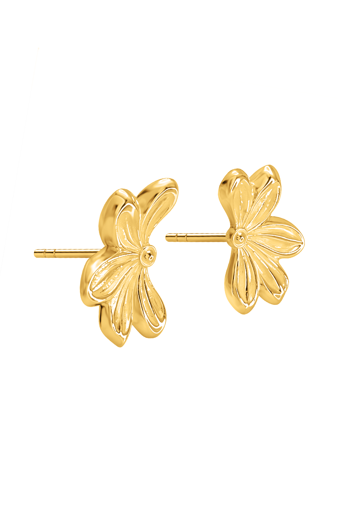 Broqueles Media Flor Dorado