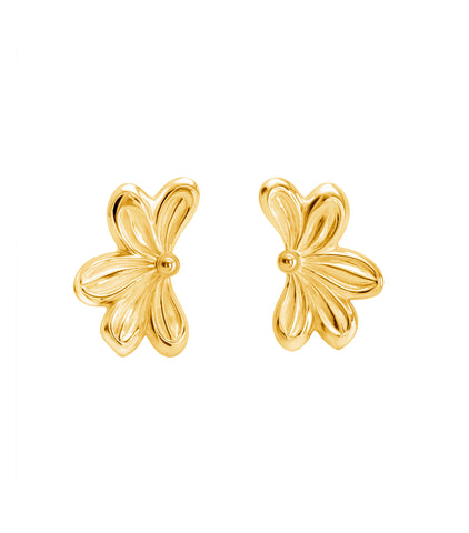 Broqueles Media Flor Dorado