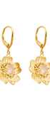 Aretes Plata 925 Florecer con Topacio Champange  Dorados - Tanya Moss
