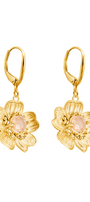 Aretes Plata 925 Florecer con Topacio Champange  Dorados - Tanya Moss