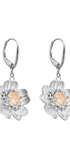 Aretes Plata 925 Florecer con Topacio Champange - Tanya Moss
