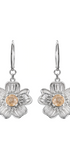 Aretes Plata 925 Florecer con Topacio Champange - Tanya Moss