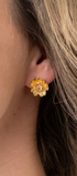 Broqueles Plata 925 Florecer Topacio Champange Dorados - Tanya Moss