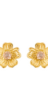 Broqueles Plata 925 Florecer Topacio Champange Dorados - Tanya Moss