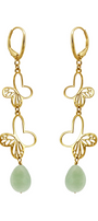 Aretes Plata 925 Dos Monarcas Con Venturina Dorados - Tanya Moss