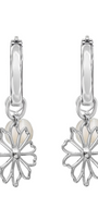 Arracadas Plata 925 Dalia Flor y Perla - Tanya Moss