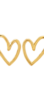 Broqueles Corazón Latidos Baño De Oro - Tanya Moss