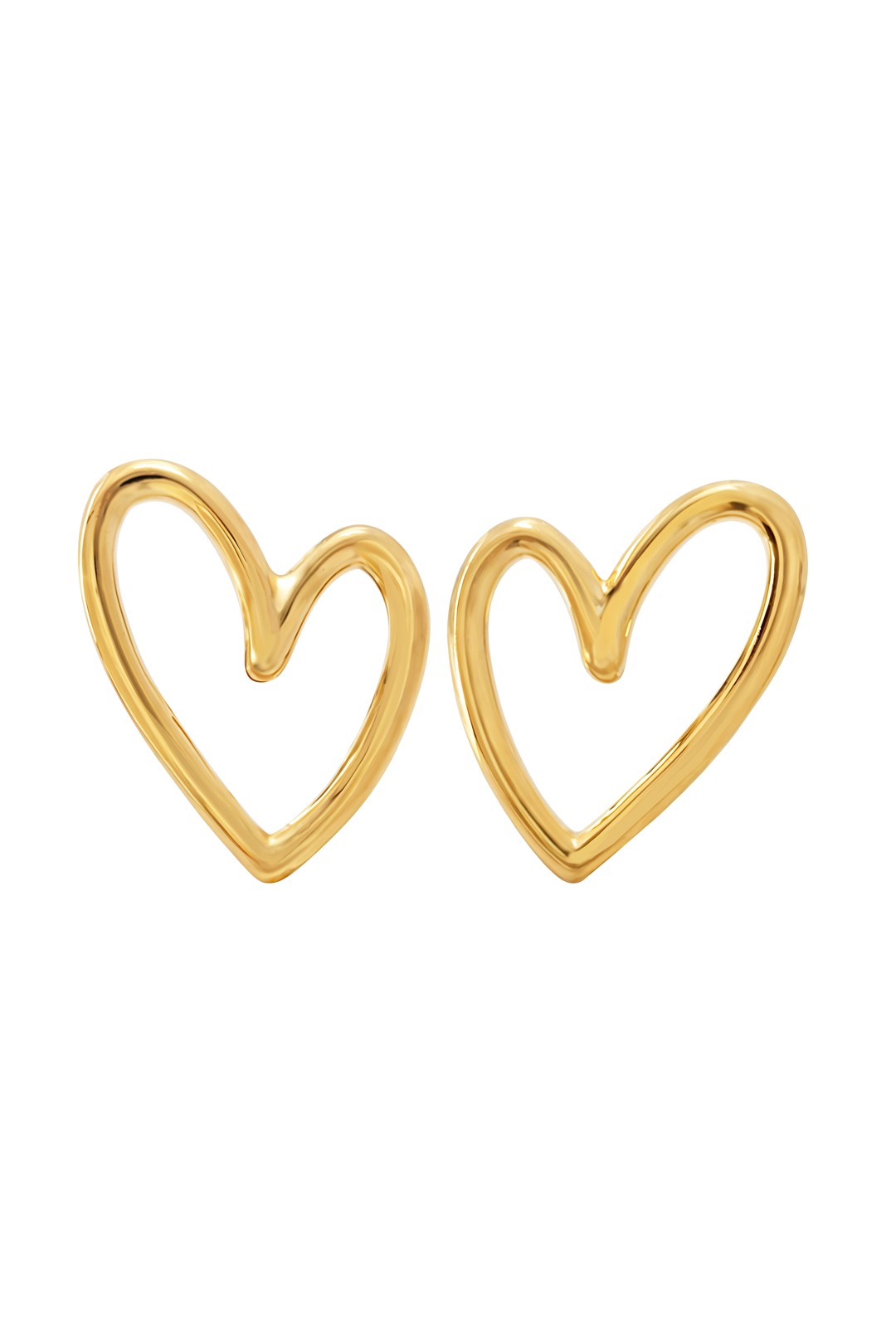 Broqueles Corazón Latidos Baño De Oro - Tanya Moss
