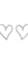 Broqueles Corazón Latidos Plata - Tanya Moss