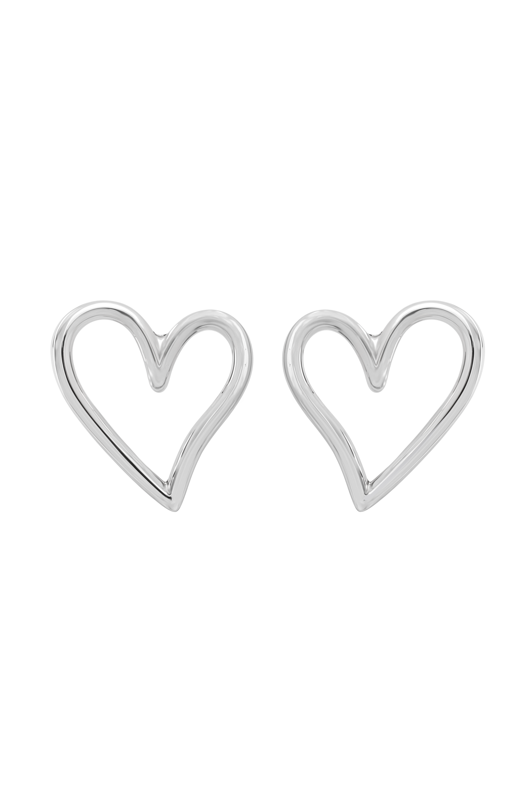 Broqueles Corazón Latidos Plata - Tanya Moss