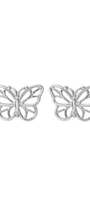Broqueles Plata 925 MIA Mariposa Con Circonias