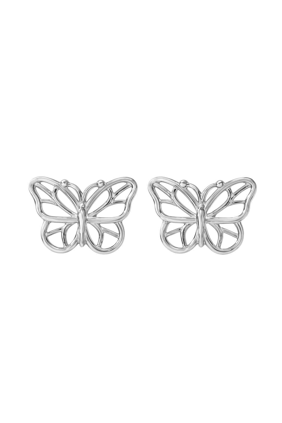 Broqueles Plata 925 MIA Mariposa Con Circonias