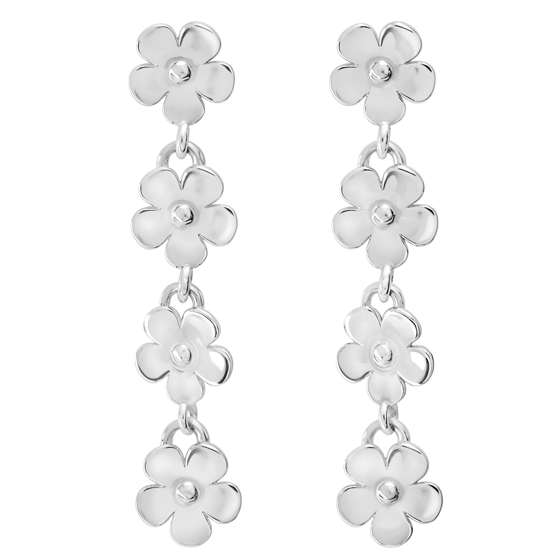 Aretes Plata 925 Linda 4 Flores - Tanya Moss