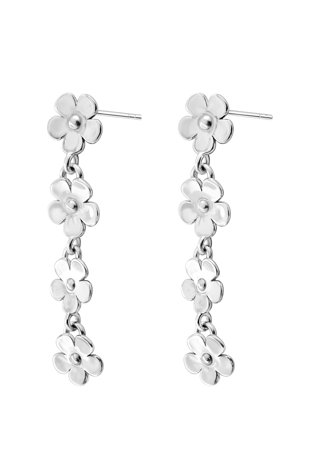Aretes Plata 925 Linda 4 Flores - Tanya Moss