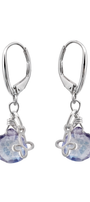 Aretes Plata 925 Mini Mariposa Mariposa con Cuarzo Místico