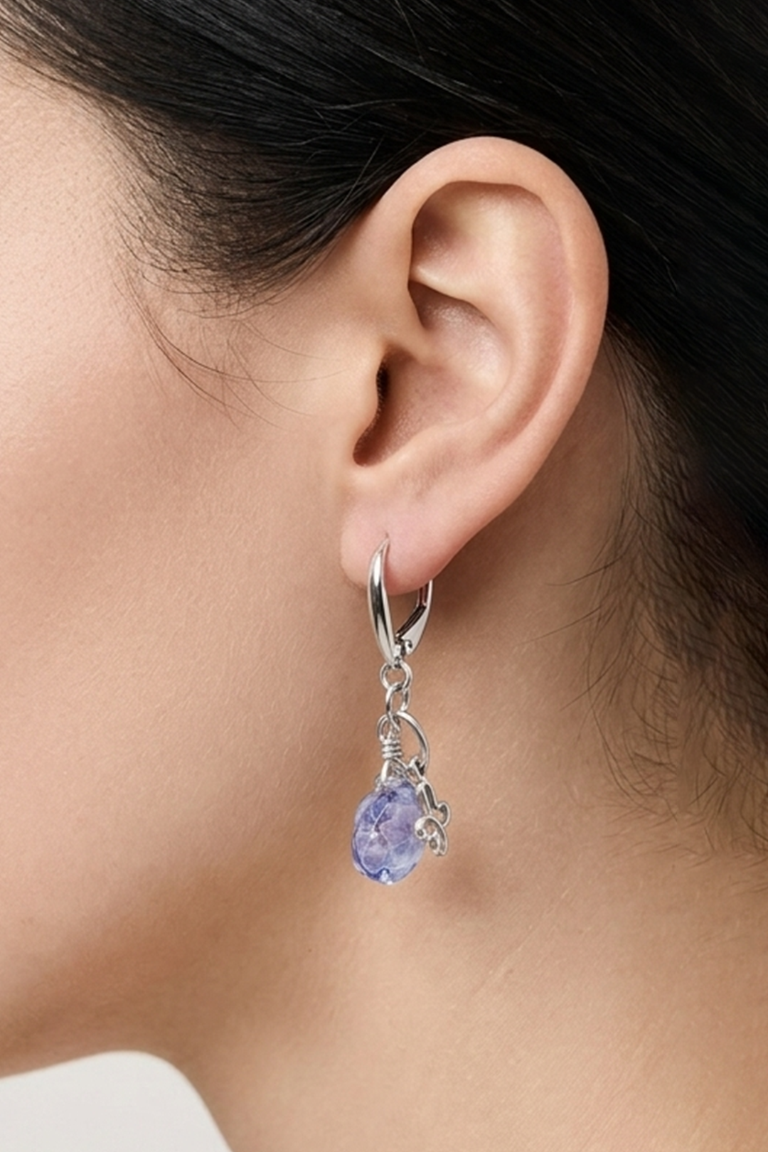 Aretes Plata 925 Mini Mariposa Mariposa con Cuarzo Místico - Tanya Moss