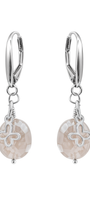 Aretes Plata 925 Mini Mariposa Mariposa con Piedra Luna Durazno