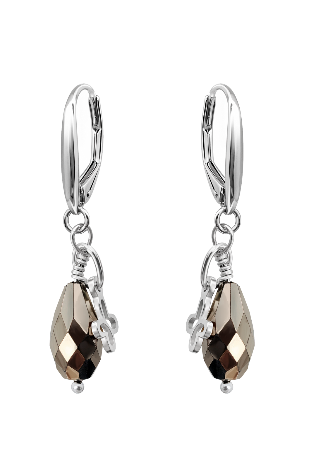 Aretes Plata 925 Mini Mariposa Mariposa con Pirita