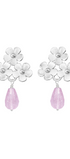 Broqueles Plata 925 Linda 3 Flores con Amatista - Tanya Moss