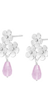 Broqueles Plata 925 Linda 3 Flores con Amatista - Tanya Moss
