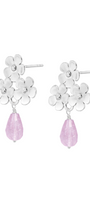 Broqueles Plata 925 Linda 3 Flores con Amatista - Tanya Moss