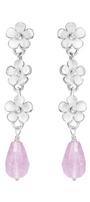 Aretes Plata 925 Linda 3 Flores con Amatista - Tanya Moss
