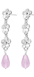 Aretes Plata 925 Linda 3 Flores con Amatista - Tanya Moss