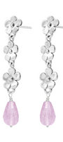 Aretes Plata 925 Linda 3 Flores con Amatista - Tanya Moss
