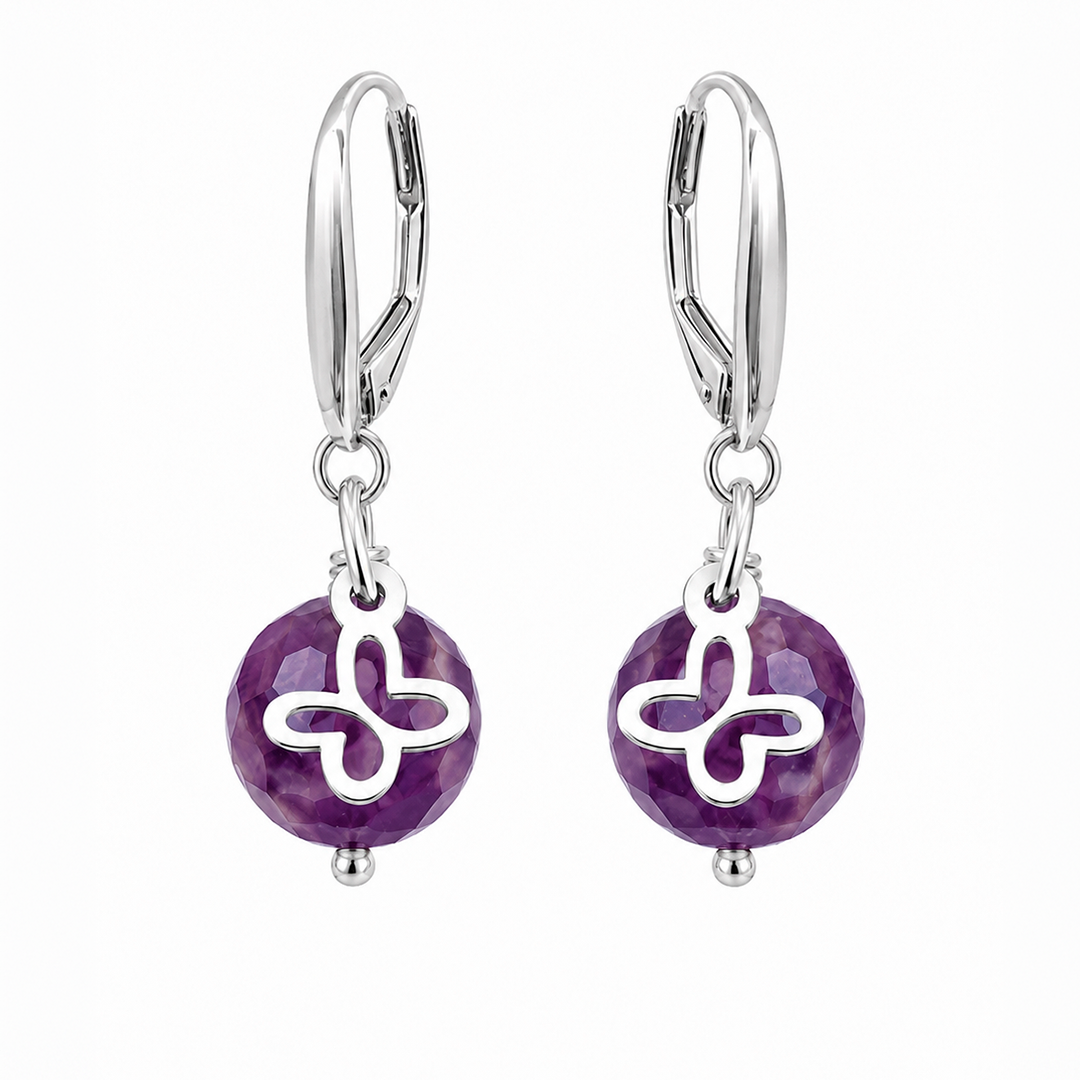 Aretes Mariposa Mini Lepidolita