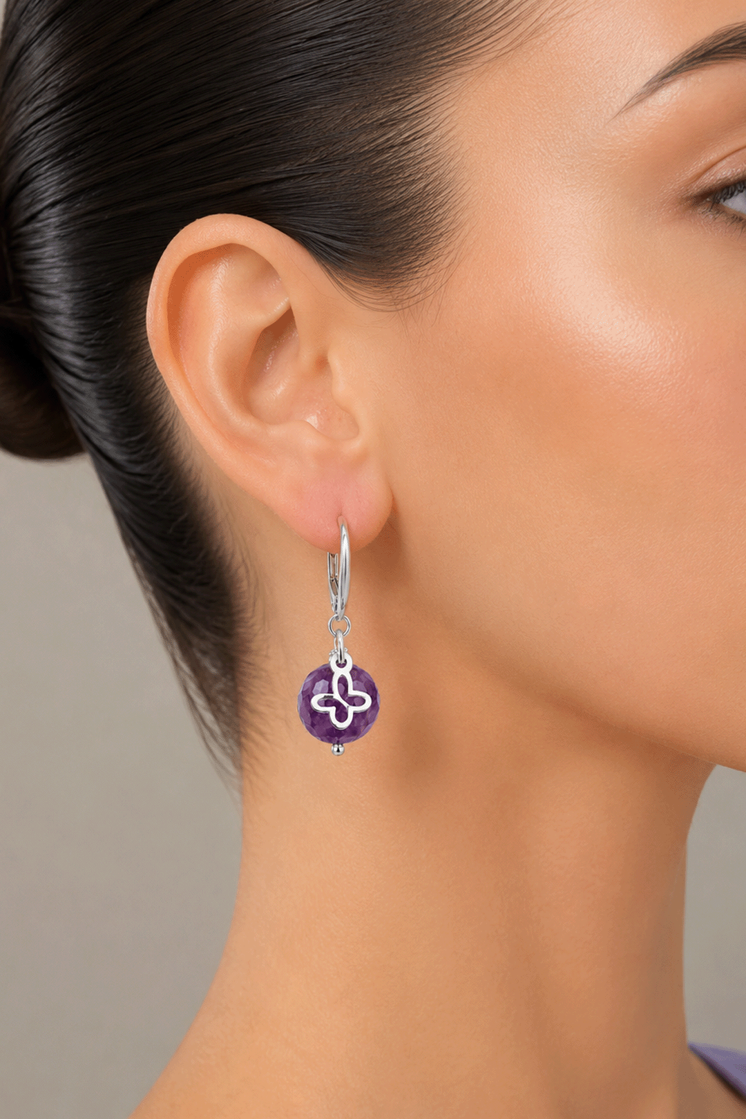 Aretes Mariposa Mini Lepidolita