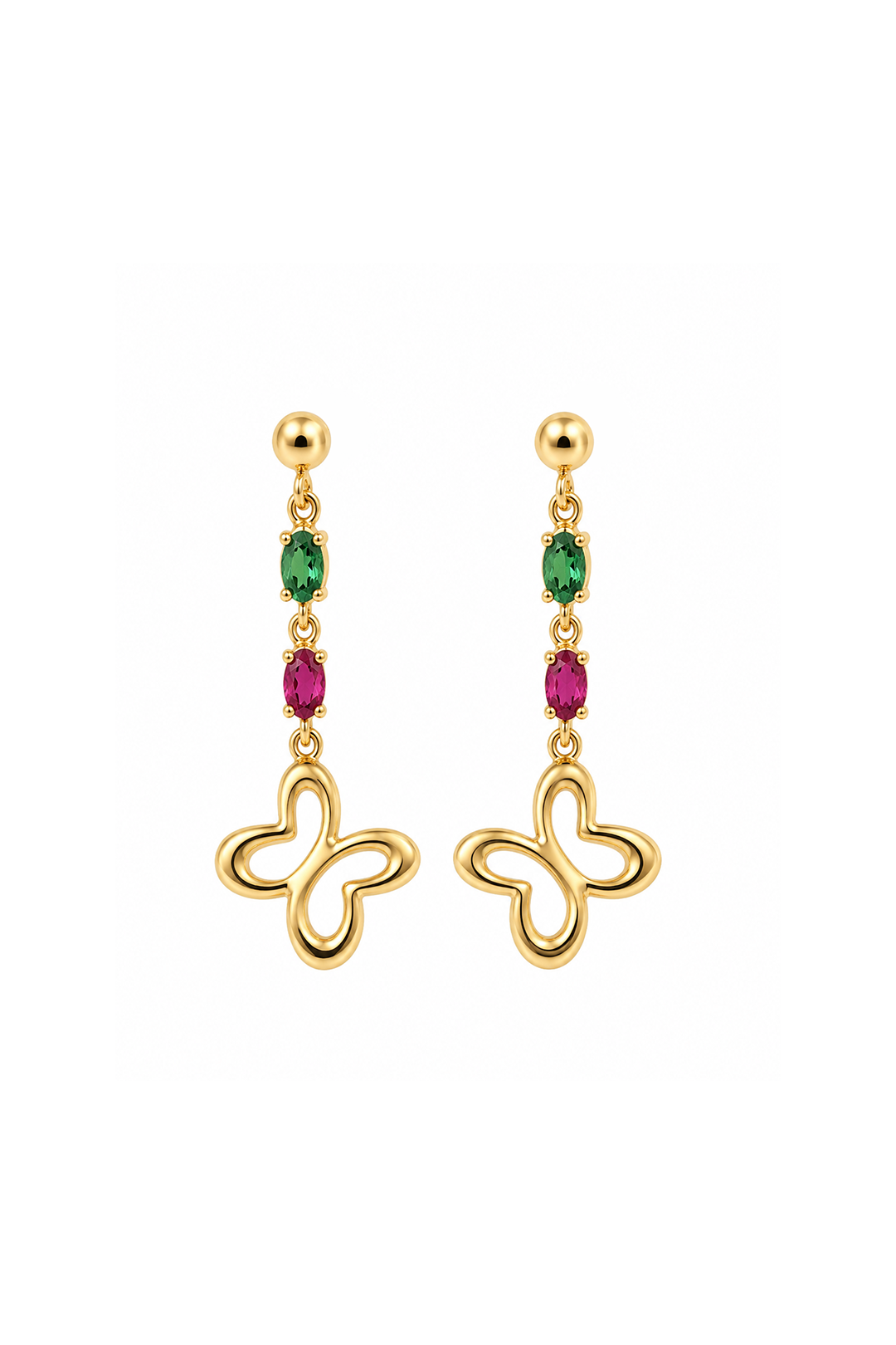Aretes Icónica Colores Con Mariposa