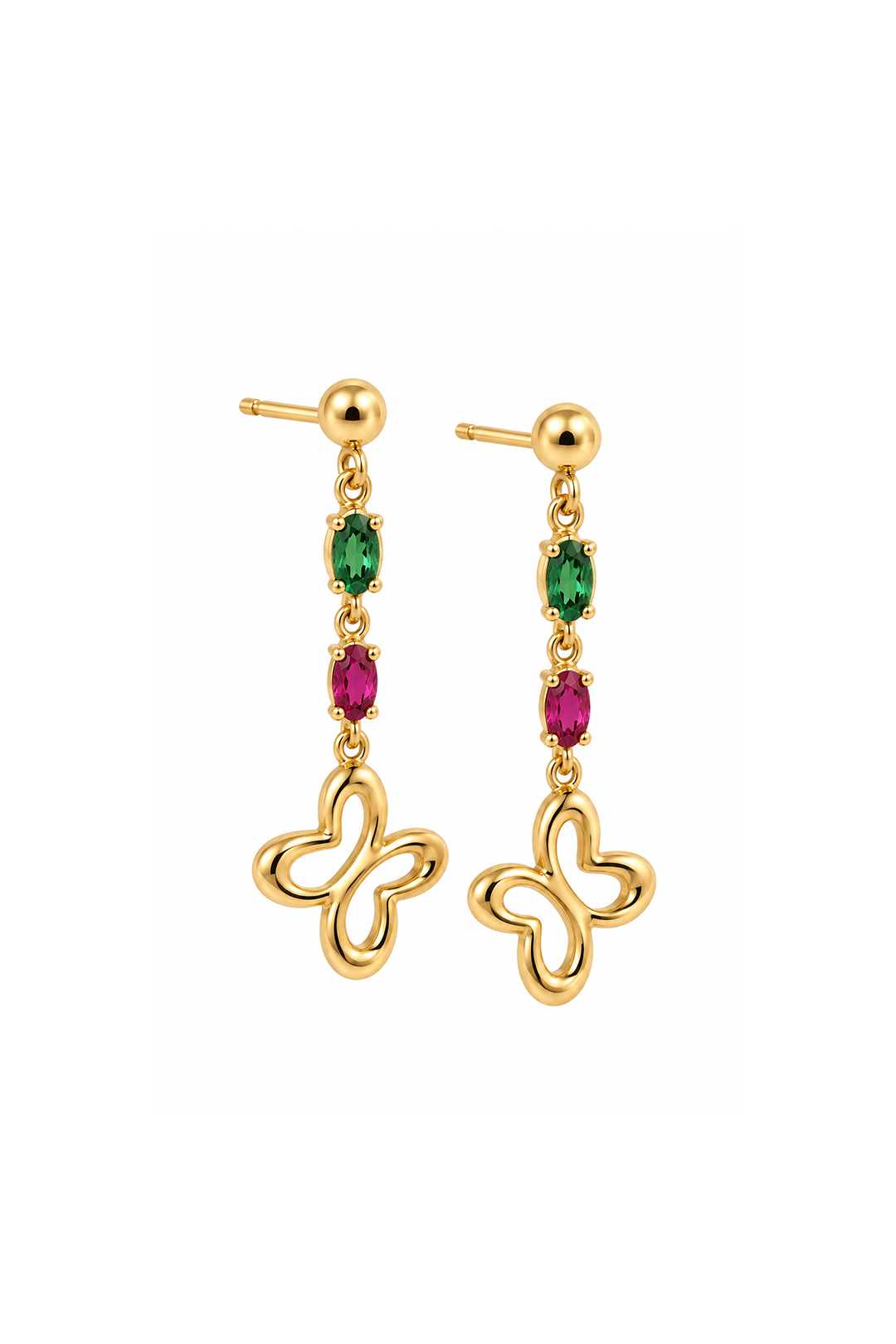 Aretes Icónica Colores Con Mariposa