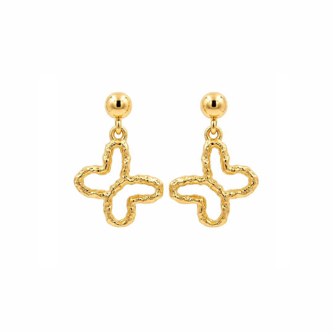 Aretes Icónica Mariposa Martillada