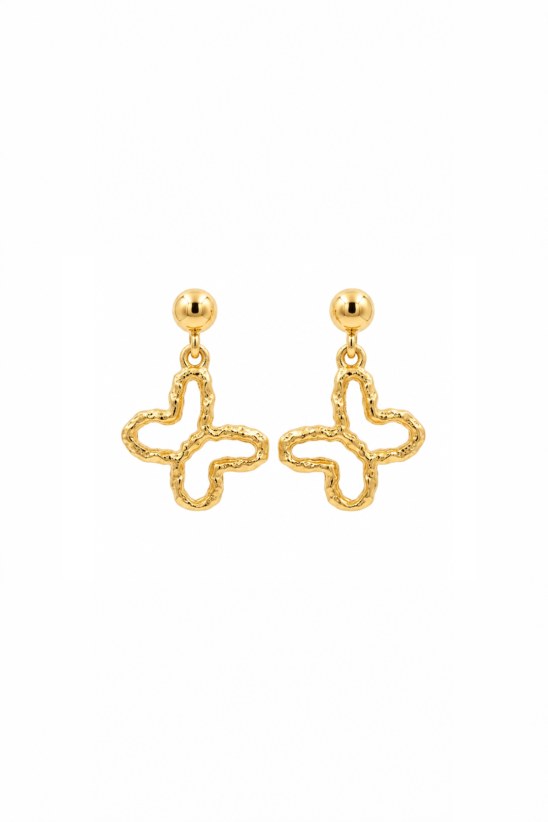 Aretes Icónica Mariposa Martillada