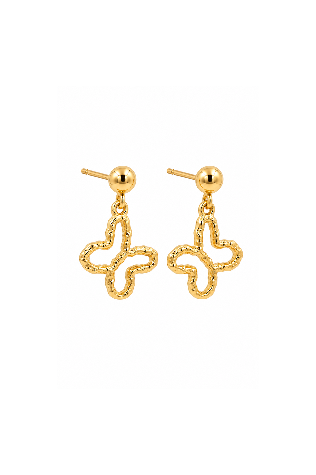 Aretes Icónica Mariposa Martillada