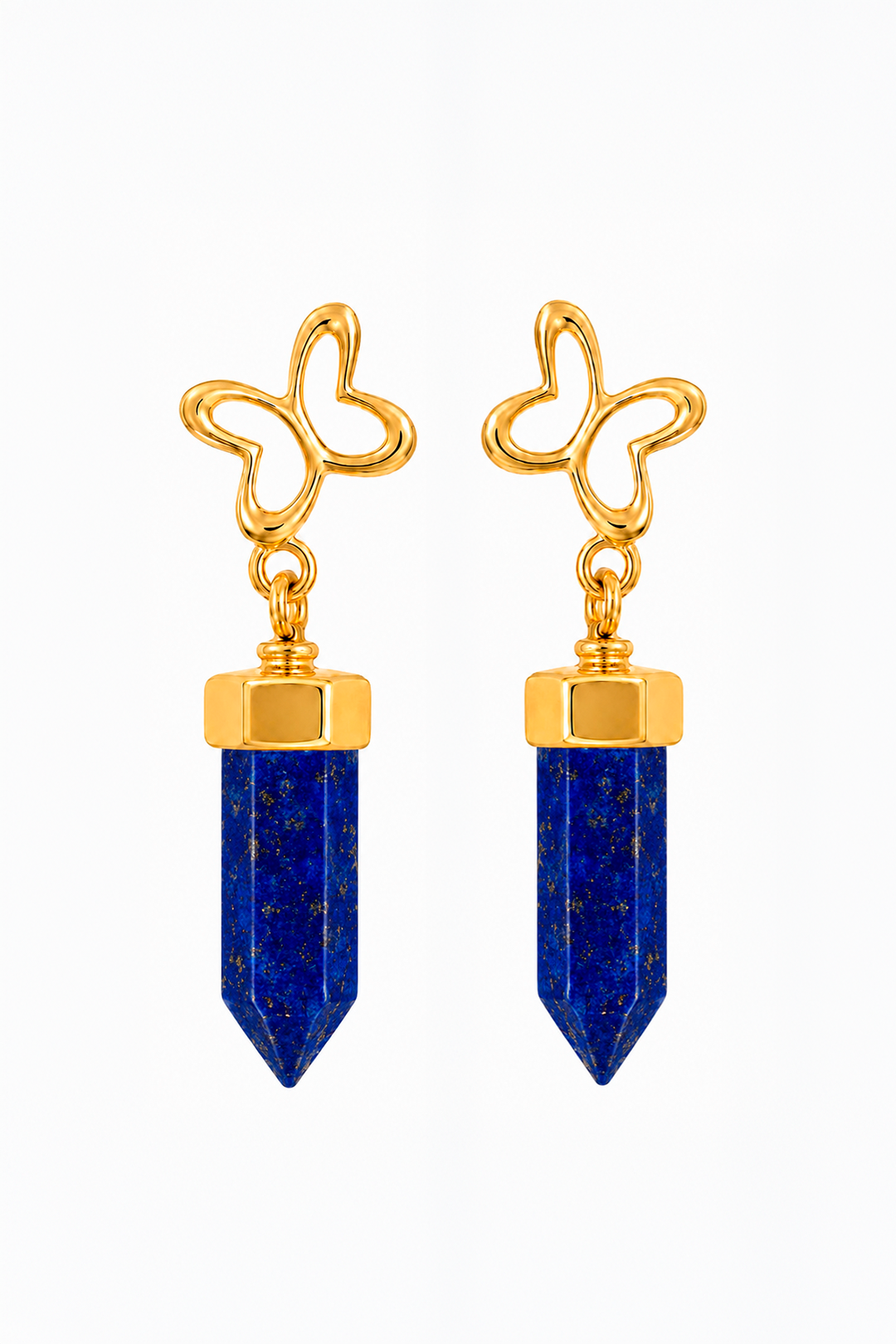 Aretes Icónica Mariposa Lapizlazuli