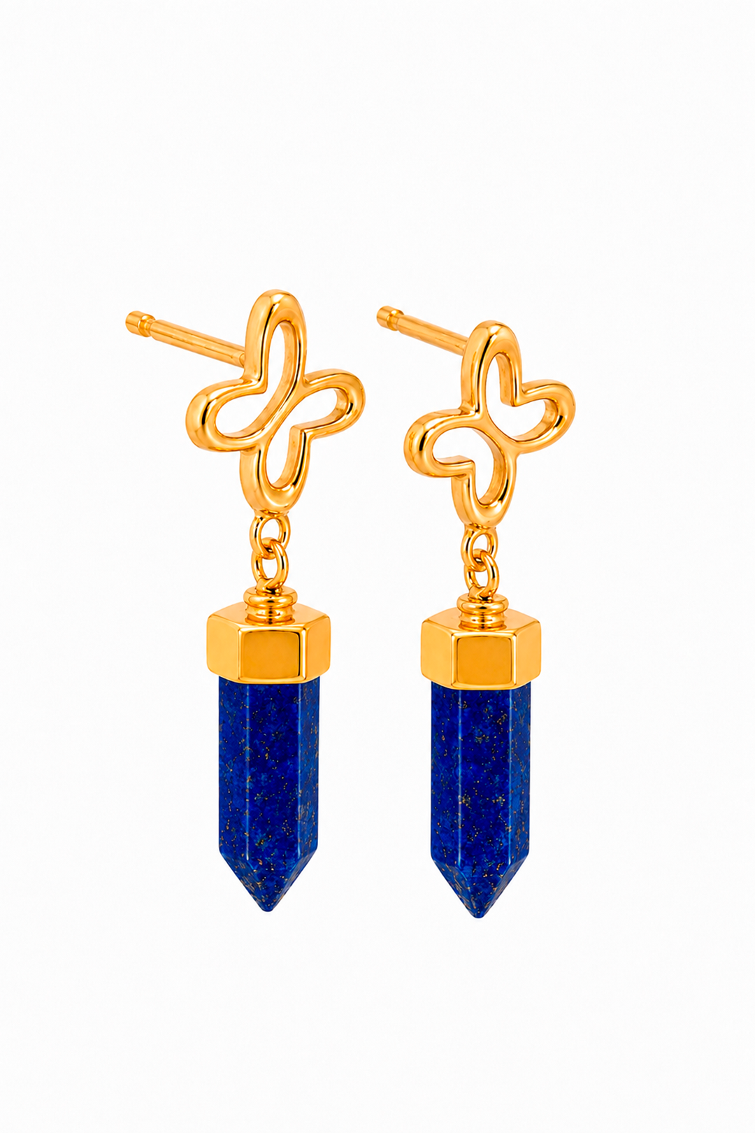 Aretes Icónica Mariposa Lapizlazuli