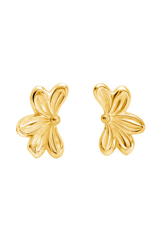 Broqueles Media Flor Dorado