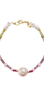 Pulsera Mele Piedras Preciosas Y Perla  Oro 14k - Tanya Moss