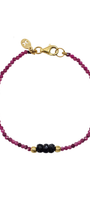 Pulsera Ruby 2mm Con Zafiro Azul Oro 14k - Tanya Moss