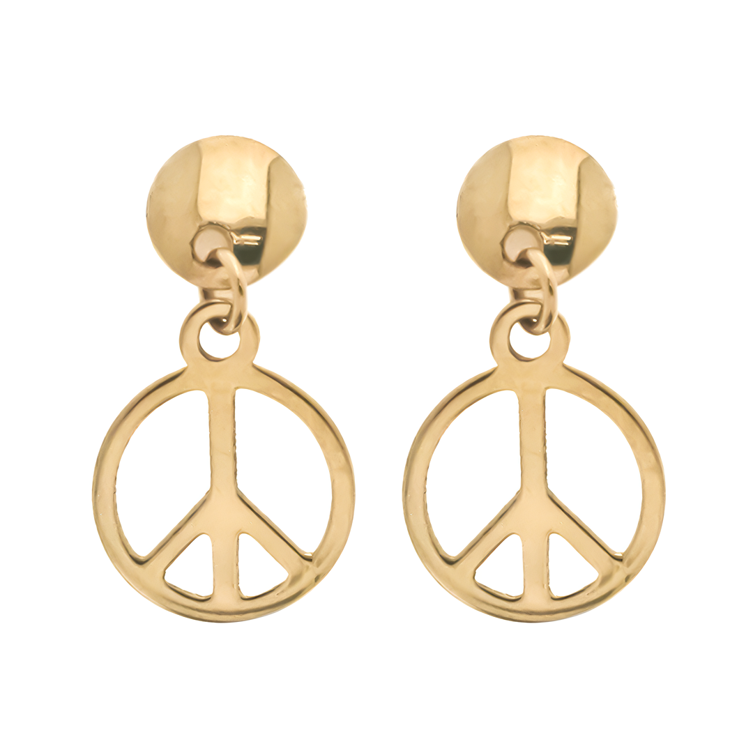 Aretes Plata 925 Peace and Love Colgantes - Tanya Moss