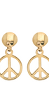 Aretes Plata 925 Peace and Love Colgantes - Tanya Moss