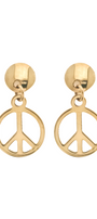 Aretes Plata 925 Peace and Love Colgantes - Tanya Moss