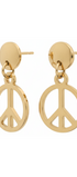 Aretes Plata 925 Peace and Love Colgantes - Tanya Moss